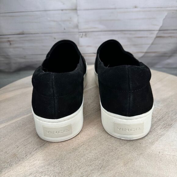 Vince Warren Womens Platform Slip On Sneakers Size 13 Black Casual Shoes - Picture 8 of 12